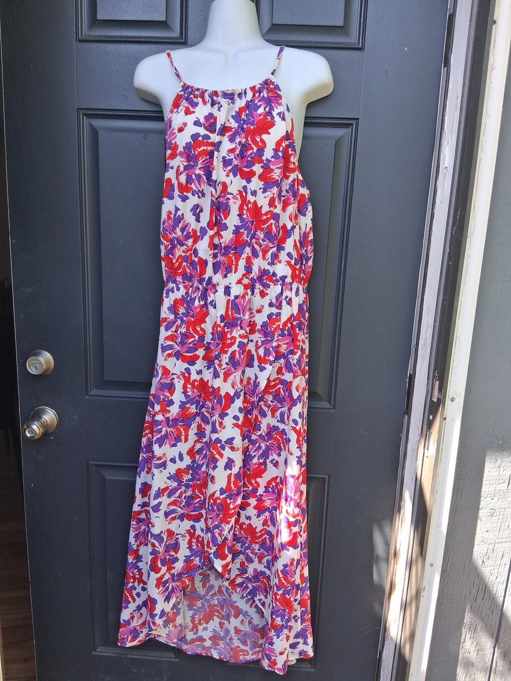 First Love Red & Purple Floral Maxi Dress